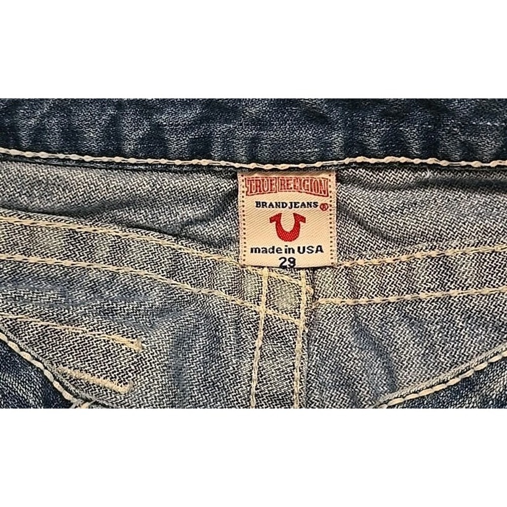 True Religion Big Joey T Size 29 Flared Y2K Women's 90's Jeans RN#112790 - Picture 13 of 14